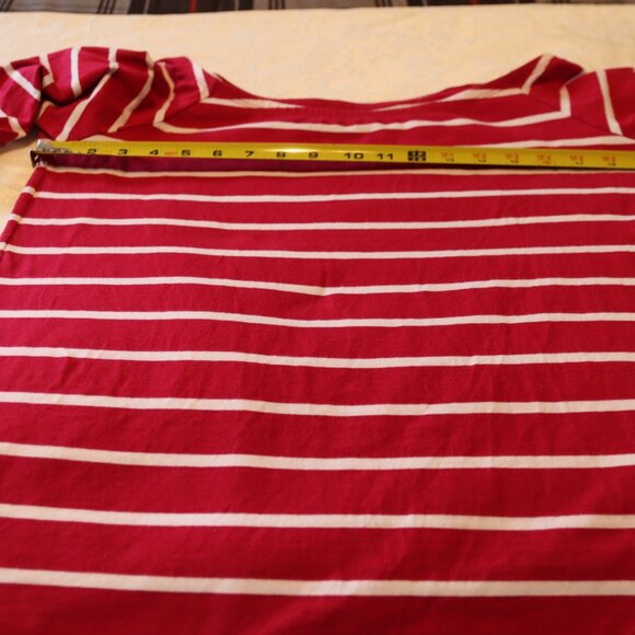 Gap Red/White Striped Casual Top Size XL - Picture 3 of 9